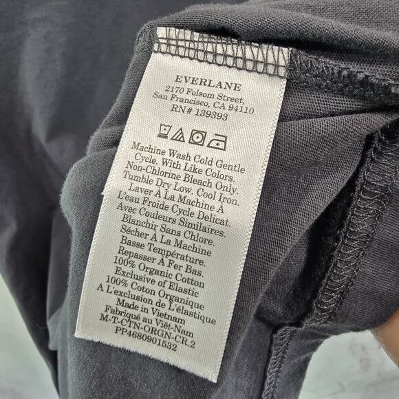 Everlane T Shirt Mens Large Dark Gray Short Sleeve Crew Organic Cotton - Picture 7 of 9